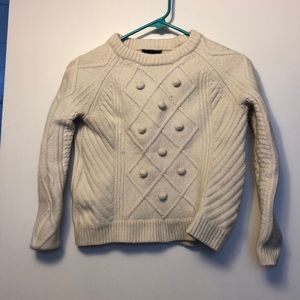 Kids (little girl) sized J. Crew Pom wool sweater